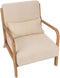 SKOVDE - Fauteuil - Beige - Rubberhout