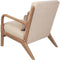 SKOVDE - Fauteuil - Beige - Rubberhout