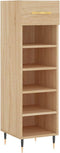 vidaXL - Schoenenkast - 30x35x105 - cm - bewerkt - hout - sonoma - eikenkleurig