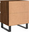 vidaXL - Nachtkastje - 40x35x50 - cm - bewerkt - hout - bruin - eikenkleur