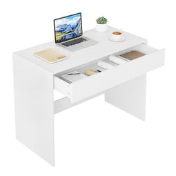 eSituro Bureau met Lade 100 x 50 cm - Wit, Compact Bureau met Opberglade