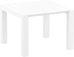 siesta vegas uitschuifbare tuintafel – 100 / 140 cm – wit