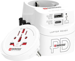 Skross 1.302474 Reisstekker Pro Light USB AC45PD World