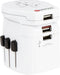 Skross 1302555 Reisstekker Pro Light 3xUSB World