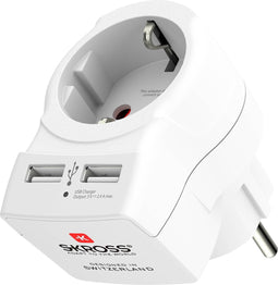 SKROSS - Home Europe Stopcontact Verlenger met USB Hub - 2xUSB