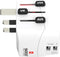 SKROSS - Reisadapter - Europa naar Wereld - met randaarde stekker (zonder Zwitserland & Italië) + 2xUSB 2400 mA