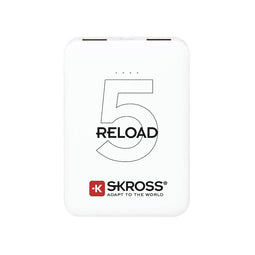 Skross Reload 5 Powerbank 5000 mAh Li-ion Wit Statusweergave