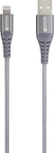 Skross USB-kabel USB 2.0 USB-A stekker 1.20 m Grijs Rond, Flexibel, Stoffen mantel SKCA0011A-MFI120CN
