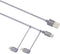 Skross USB-kabel USB 2.0 USB-A stekker 1.20 m Space grijs Rond, Flexibel, Stoffen mantel SKCA00143-1120CN