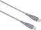 Skross USB-kabel USB 2.0 USB-C stekker, USB-C stekker 1.20 m Space grijs Rond, Flexibel, Stoffen mantel SKCA0017C-C120C