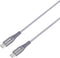 Skross USB-kabel USB 2.0 USB-C stekker, USB-C stekker 1.20 m Space grijs Rond, Flexibel, Stoffen mantel SKCA0017C-C120C