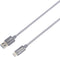 Skross USB-kabel USB 3.2 Gen1 (USB 3.0 / USB 3.1 Gen1) USB-A stekker 1.20 m Space grijs Rond, Flexibel, Stoffen mantel