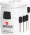 SKROSS - Wereldreisadapter met randaarde stekker 7000 mA + Schuko adapter