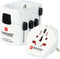 SKROSS - Wereldreisadapter met randaarde stekker 7000 mA + Schuko adapter