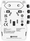 Skross - Wereldreisadapter MUV PRO 3-polig + 1 USB Snellader + 1 Type C 2250 mA Wit