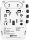 Skross - Wereldreisadapter MUV PRO 3-polig + 1 USB Snellader + 1 Type C 3250 mA Wit