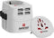 Skross - World Travel Adapter with Ground Plugs (no Swiss & Italy) + 4 USB SLOT 2400 mA White + World Top Input