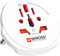 Skross - World Travel Adapter with Ground Plugs (no Swiss & Italy) + 4 USB SLOT 2400 mA White + World Top Input