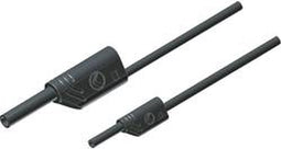 SKS Hirschmann MAL S WS 2-4 100/1 Veiligheidsmeetsnoer Banaanstekker 4 mm Banaanstekker 2 mm 1.00 m Zwart 1 stuk(s)