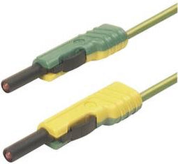 SKS Hirschmann MLB 100/1 V ge/gn Meetsnoer Banaanstekker 4 mm Banaanstekker 4 mm 1.00 m Geel, Groen 1 stuk(s)