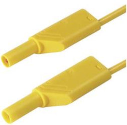 SKS Hirschmann MLS WS 25/1 ge Veiligheidsmeetsnoer Banaanstekker 4 mm Banaanstekker 4 mm 25.00 cm Geel 1 stuk(s)