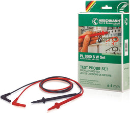 SKS Hirschmann PL 2600 S W SET Veiligheidsmeetsnoerenset Banaanstekker 4 mm Testpunt 1.00 m Zwart, Rood 1 stuk(s)