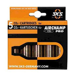 SKS luchtpatronen (5) 16gr. airchamp co2 z/draad