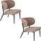Housecraft Living Sanne Loungestoelen/ Fauteuil Bruin - Set van 2