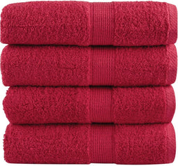 vidaXL - Gastendoekjes - SOLUND - 4 - st - 600 - g/m² - 30x50 - cm - rood