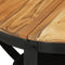 vidaXL - Salontafel - Ø - 68x43 - cm - massief - acaciahout - en - ijzer