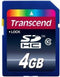 Transcend Premium SD-kaart - 4GB - Class 10 - 10 Mb/s schrijfsnelheid (1 stuk)