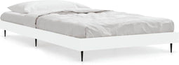 vidaXL - Bedframe - bewerkt - hout - wit - 90x190 - cm