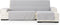 Hoes voor chaise longue met korte armleuning rechts Eysa SILVER Lichtgrijs 100 x 110 x 240 cm