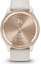 Garmin Vivomove Trend - Smartwatch - Hybride met verborgen touchscreen en Garmin Pay - Rosé Goud (Wit)