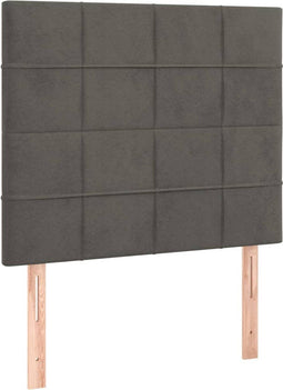 vidaXL - Hoofdborden - 2 - st - 80x5x78/88 - cm - fluweel - donkergrijs