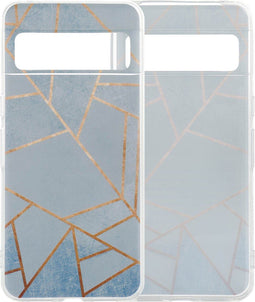 iMoshion Hoesje Geschikt voor Google Pixel 8 Pro Hoesje Siliconen - iMoshion Design hoesje - Meerkleurig / Blue Graphic