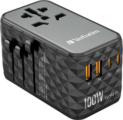 Verbatim UTA-06 - Universele Travel Adapter - 2x USB-C PD 100W & QC 4+ / 2x USB-A QC 3.0