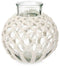 Vaas Wit Stof Glas 25 x 26,5 x 25 cm (4 Stuks) Macramé