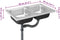 vidaXL - Gootsteen - dubbele - bakken - 800x500x155 - mm - roestvrij - staal - zilver