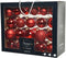 Decoris Kerstballen Glas Mix - Kerstboomversiering - Ø5-7 cm Rood 42 stuks