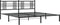 vidaXL - Bedframe - met - hoofdbord - metaal - zwart - 200x200 - cm