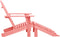 vidaXL - Tuinstoel - Adirondack - met - voetenbank - massief - vurenhout - roze