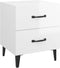 vidaXL - Nachtkastjes - 2 - st - 40x35x47 - cm - hoogglans - wit