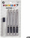 Cutter Set Zilverkleurig Metaal Plastic 1,5 x 18,5 x 10 cm (24 Stuks)