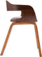 vidaXL - Eetkamerstoel - gebogen - hout - en - stof - taupe