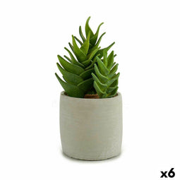 Decoratieve plant Vetplant Plastic 12 x 24 x 12 cm (6 Stuks)