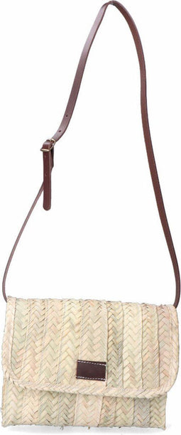 Handtas Dames EDM Lola 27 x 20 cm Palmblad Leer