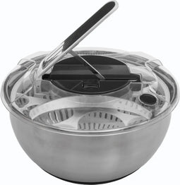 Slacentrifuge / slazwierder / sladroger RVS 3,5 liter - Salade spinner