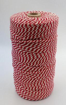 Slagerstouw - Rood Wit - Touw - spoel 500gr - ca. 600 m - dikte 1,5 mm (Nr.16)