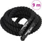Slagtouw - Battle Rope - 9m - 6,8 kg - polyester - zwart